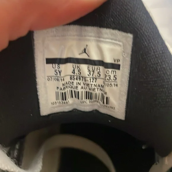 Nike Air Jordan Flight 654975-127 White Legend Blue Black Shoes - Picture 6 of 7